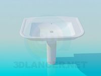 3D Model Rectangular sink