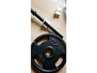 Free weight bar adapter. Two inch weight on one inch bar. by Peterthinks