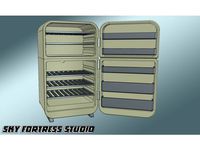 Miniature retro fridge v2 by tankgrrl