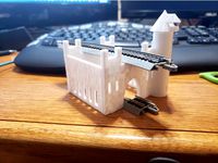 N scale castle Double decker train tunnel and support by skyviewap