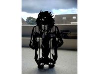 Death Note L sitting statue by samsteur