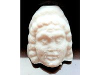 3rd Century AD Roman stone head at Lancaster Museum by DrAndrewThomas