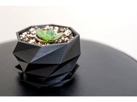 Low Poly Planter with Drain and Saucer by flysparro