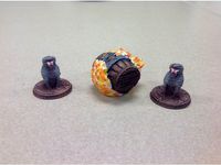 Flaming Barrel - Miniature prop - DND by brimstone326