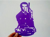 007 wall clock by tresdlito