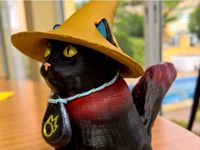 Black Mage Cat by WintrySnowman