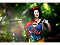 Battle Snow White Hair Bow by AmieDD