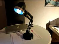 Desk lamp with a bicycle head light by mdfolter