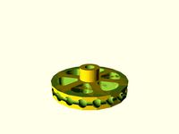 Parametric Ball Chain Pulley With Cutouts by moebrowne