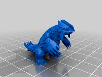 Groudon (Remeshed, Fixed, Reduced) by TheSteampunkDevil
