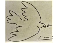 PAblo Picasso's Peace Dove line drawing in extrusion by Kenno