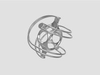 Sphericon - hexagon based sphere - extreme skeletonized - rolling functional sculpture by AzurOne