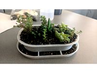 Succulent planter with drainage tray by justbuchanan