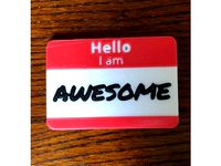 Customizable Hello Name Tag by Lucina