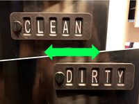 Sliding Word Changing Dishwasher Sign by MiddleFingerBoss
