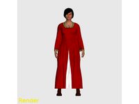 Female Figurine 2 - Pose 1 - Standing by GadgetPrint