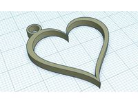 heart keychain by Maker-print3D