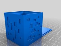 Minecraft Diamond Ore Cube (remix from user I_am_me) by pistonstone