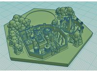 Catan 2.0 Wood with GOT Winterfell by 3dguy007