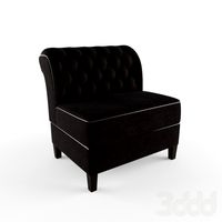 Bright Home Silent Tufted Black Velvet Accent Chair