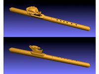 Gemstone Figurehead/Fetish for Native-American Flute by towerdweller