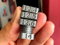 Bolt and nut - 2.1mm thread pitch, 12.09 TPI by kel