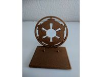 star wars display stand for black series Imperial logo by xenor