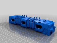 WARHAMMER 40K Armored train BIGGER loco - 18 mm scale - 1:87 HO gauge by Ivailo