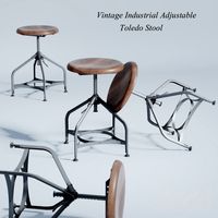 Vintage Industrial Adjustable Toledo Stool