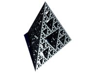 Sierpinski Tetrahedron with contraction rate of 0.54369 by donaldplante