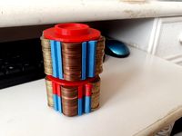 Stackable cover and support for Euro Coin Organizer by Cuiso