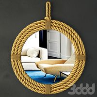 Round Hanging Rope Mirror