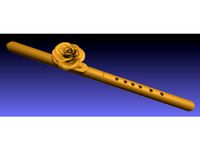 Rose Fetish/Figurehead for Native-American-Style Flute by towerdweller