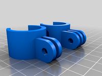 Flashlight mount for Nitecore MH20 (24 mm diameter) on triathlon aerobars bicycle handlebars (diameter 22 mm). by deesse