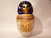 Ancient Egyptian Canopic Jar: Imsety by voxinaudita