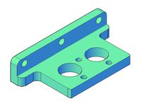 Chimera Dual Hotend Mount for Modular Carriage by vader7071