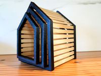 Popsicle Stick Nesting Houses by craftsfamship