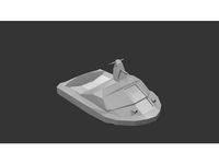 Flash Gordon mostly low poly rocket cycle by ChewieQ