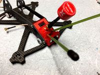 All-in-one AcroBrat VTX SMA Mount + RX + LED + Buzzer Mount by pathfinderzero