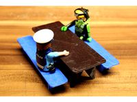 beer tent seat (4 persons) [playfab 183001, playmobil compatible] by fabcam