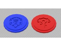 25mm Alliance and Horde mini-fig bases by Telos954