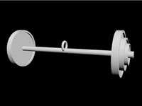 Barbell, Dumbbell Keyring by Nikki73
