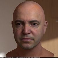 Human head max 23d model