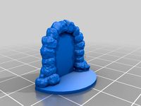 15mm wargame "mouse-hole" removable hole for damaged buildings by printalotapotamus