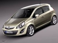 Opel Corsa 5 door 20123d model