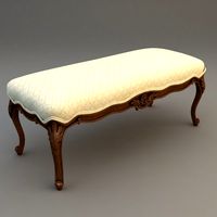 Traditional Style Bench 23d model