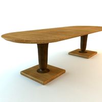 Oval Table Double Pedestal3d model