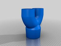 2 3" into 1 4" Duct Y Adapter by jbanion