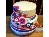 Patriotic Pennant Fondant Stamps by enza3d