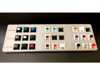 MX Key Switch Comparison Board (Cherry, Gateron, Kailh labels) by joshcarter